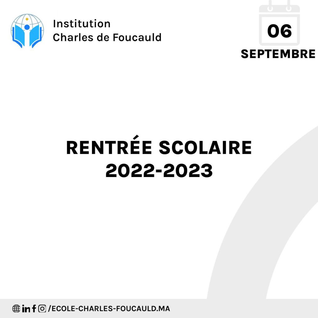 RENTRÉE-SCOLAIRE-2022-2023-ECOLE-CHARLES-DE-FOUCAULD