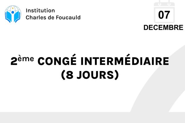 Congé intermédiaire 2 2025-2026