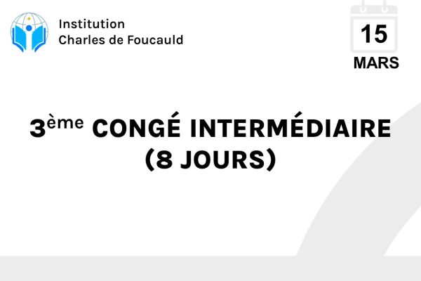 Congé intermédiaire 3 2025-2026